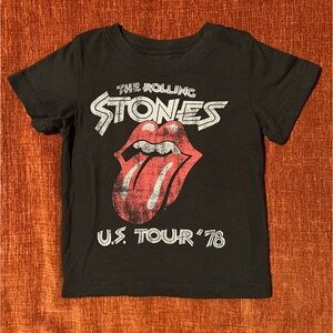 KIDS: Rolling Stones Black Band Tee